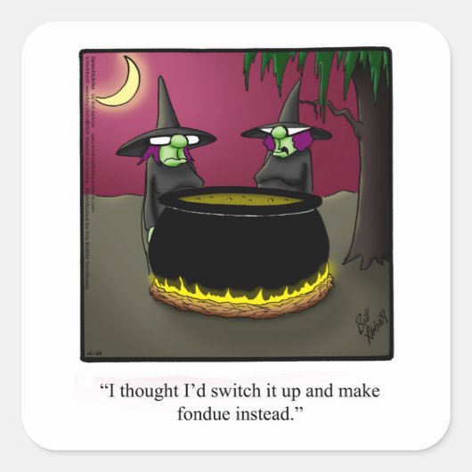 Funny Halloween Humor Sticker (Voorkant)