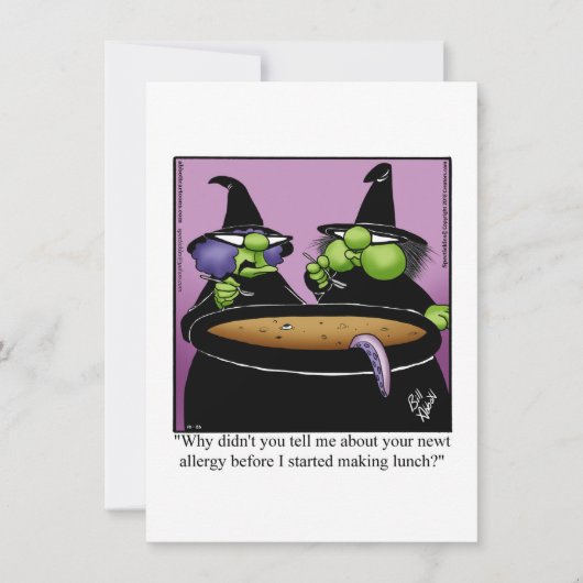 Funny Halloween Humour Carte de voeux (Devant)
