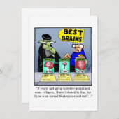 Funny Halloween Humour Carte de voeux (Devant / Derrière)