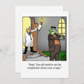 Funny Halloween Humour Carte de voeux (Devant / Derrière)