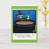 Funny Halloween Humour Carte de voeux (Fleur jaune)