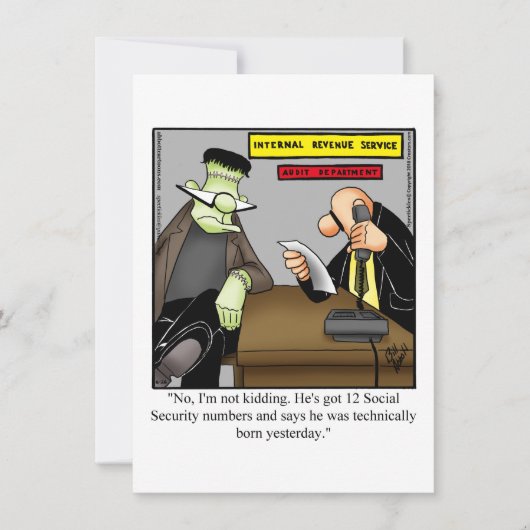 Funny Halloween Humour Carte de voeux (Devant)