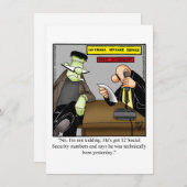 Funny Halloween Humour Carte de voeux (Devant / Derrière)