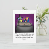 Funny Halloween Humour Carte de voeux (Debout devant)