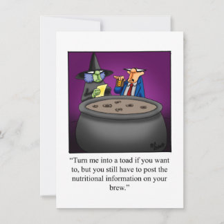 Funny Halloween Humour Carte de voeux