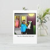 Funny Halloween Humour Carte de voeux (Debout devant)