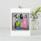 Funny Halloween Humour Carte de voeux (Debout devant)
