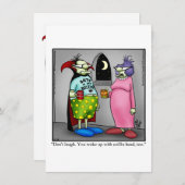 Funny Halloween Humour Carte de voeux (Devant / Derrière)