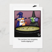 Funny Halloween Humour Carte de voeux (Devant / Derrière)