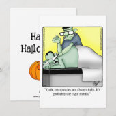 Funny Halloween Humour Carte de voeux (Devant / Derrière)