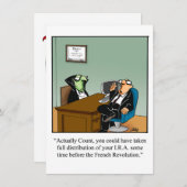 Funny Halloween Humour Carte de voeux (Devant / Derrière)