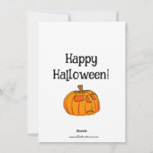 Funny Halloween Humour Carte de voeux (Dos)