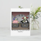 Funny Halloween Humour Carte de voeux (Debout devant)