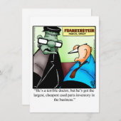 Funny Halloween Humour Carte de voeux (Devant / Derrière)