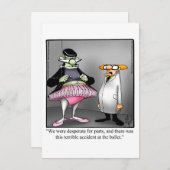 Funny Halloween Humour Carte de voeux (Devant / Derrière)