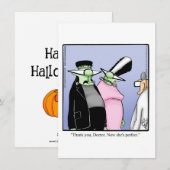 Funny Halloween Humour Carte de voeux (Devant / Derrière)