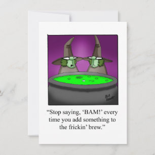 Funny Halloween Humour Carte de voeux