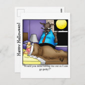 Funny Halloween Humour carte postale (Devant / Derrière)