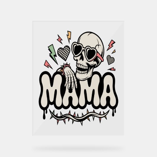 Funny Halloween Mama Cool Skull (Recto)