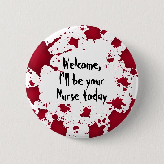 Funny Halloween Nurse Ronde Button 5,7 Cm (Voorkant)