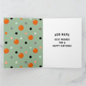 Funny Halloween Octobre Carte d'anniversaire (Intérieur)