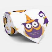 Funny Halloween Owls Stropdas (Opgerold)