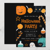 Funny Halloween Party Invitation Kaart (Voorkant / Achterkant)