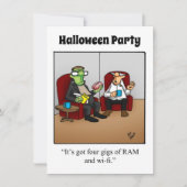 Funny Halloween Party Invitation Kaart (Voorkant)