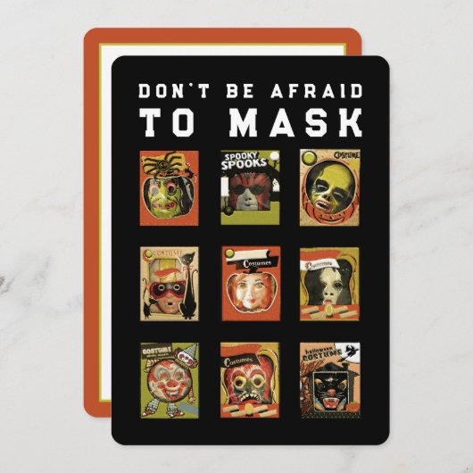 Funny Halloween Party Kaart (Voorkant / Achterkant)