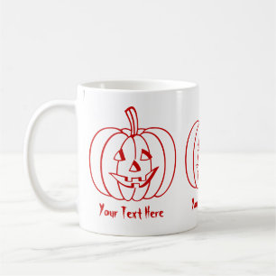 Funny Halloween-pompoen met uitgesneden gezicht Koffiemok