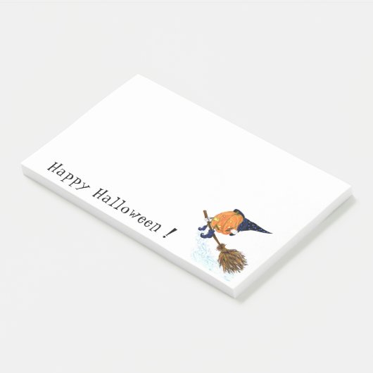 Funny Halloween Post-it® Citrouille sorcier (Incliné)