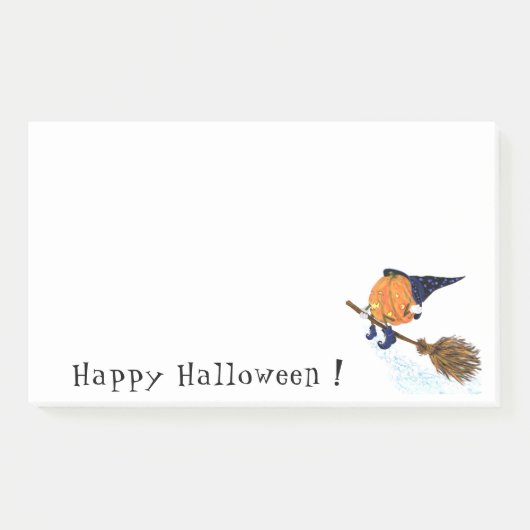 Funny Halloween Post-it® Citrouille sorcier (Devant)
