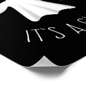 Funny Halloween Poster - Holey Sheet Het is een Gh (Hoek)