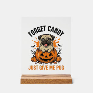 Funny Halloween Pug Forget Candy Conception de T-s