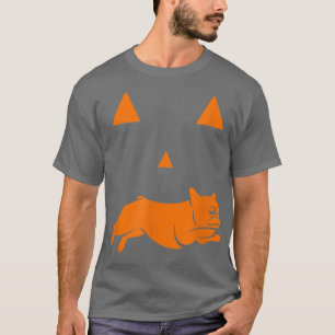 Funny Halloween Pumpkin Bulldog Costume Jackolante T-shirt