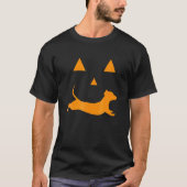 Funny Halloween Pumpkin Dachshund Jack-O-Lantern C T-shirt (Voorkant)