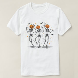 Funny Halloween Pumpkin Danskeleton Costuum T-shirt
