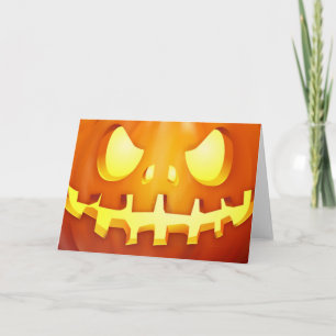 Funny Halloween Pumpkin Ggloing Jack o ltern Kaart