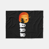 Funny Halloween Pumpkin Ghosts Jack O Lantern Fleece Deken (Voorkant (Horizontaal))