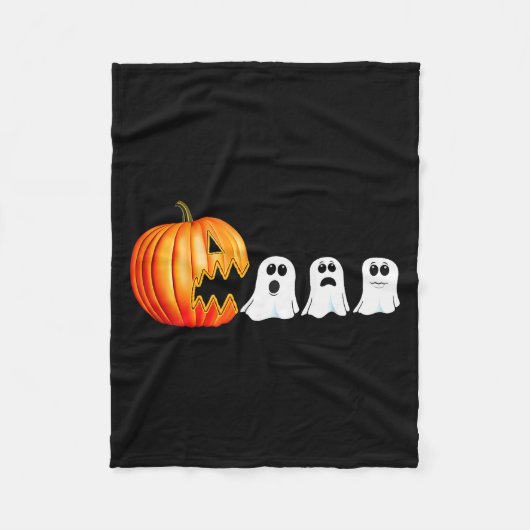 Funny Halloween Pumpkin Ghosts Jack O Lantern Fleece Deken (Voorkant)
