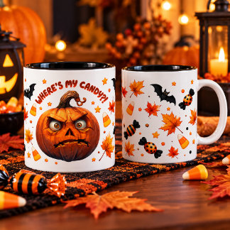 Funny Halloween Pumpkin Mug Tweekleurige Koffiemok