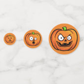 Funny Halloween Pumpkins table confetti (Voorkanten)