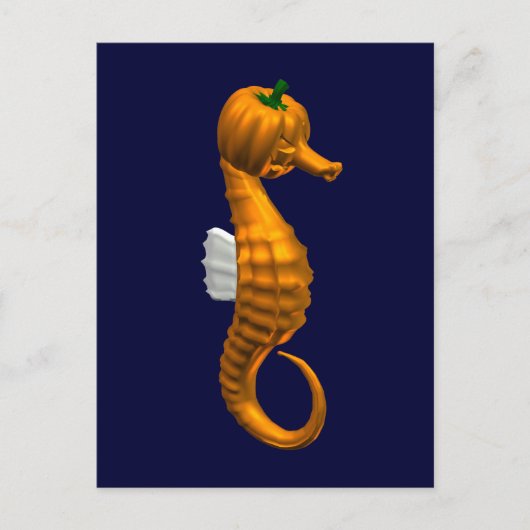 Funny Halloween Seahorse Briefkaart (Voorkant)