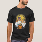 Funny Halloween Sheltie Witch Pumpkin Mummy Dog Lo T-shirt (Voorkant)