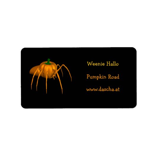 Funny Halloween Spider Etiket (Voorkant)