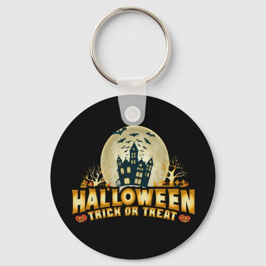 Funny Halloween Trick or treat Scary Sleutelhanger (Voorkant)