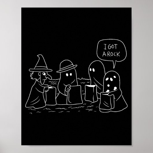 Funny Halloween Trick-or-treating Clic Ghosts Got  Poster (Voorkant)