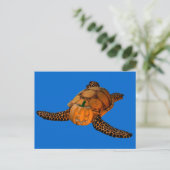 Funny Halloween Turtle Briefkaart (Staand voorkant)