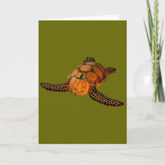 Funny Halloween Turtle Kaart (Voorkant)