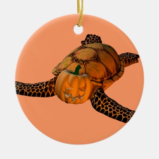 Funny Halloween Turtle Keramisch Ornament (Voorkant)